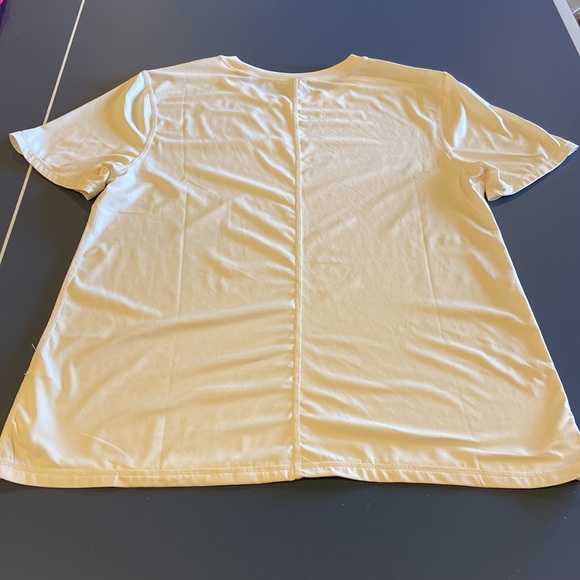 Fabletics Short Sleeved Ivory Soft Athletic Top - Picture 3 of 5